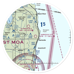 Harrisville Airport (5Y0) VFR Sectional Sticker (30 mile)