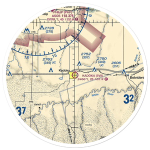 Kadoka Municipal Airport (5V8) VFR Sectional Sticker (30 mile)