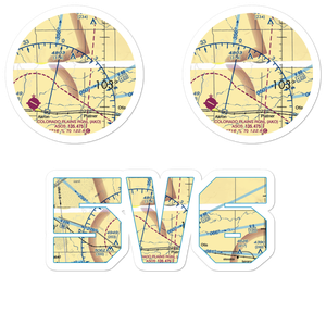 Gebauer Airport (5V6) VFR Sectional Sticker Pack