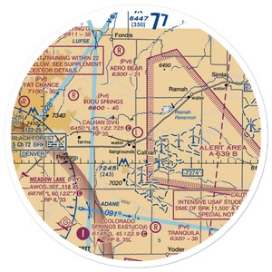 Calhan Airport (5V4) VFR Sectional Sticker (30 mile)