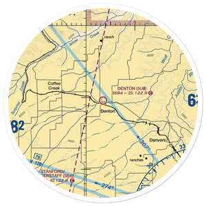Denton Airport (5U0) VFR Sectional Sticker (30 mile)