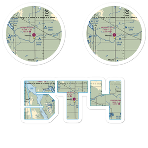 Herreid Municipal Airport (5T4) VFR Sectional Sticker Pack