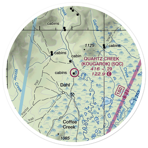 Quartz Creek /Kougarok/ Airport (5QC) VFR Sectional Sticker (20 mile)