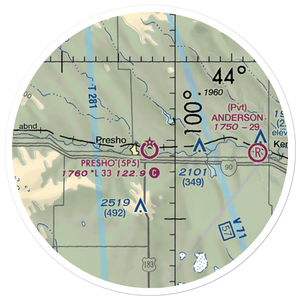 Presho Municipal Airport (5P5) VFR Sectional Sticker (20 mile)