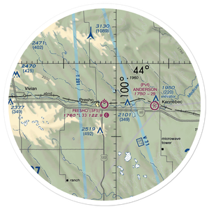 Presho Municipal Airport (5P5) VFR Sectional Sticker (30 mile)