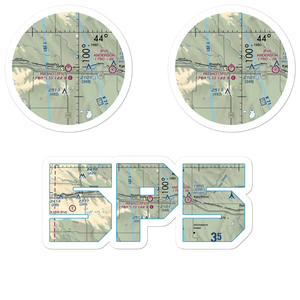 Presho Municipal Airport (5P5) VFR Sectional Sticker Pack