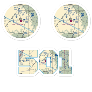 Vici Municipal Airport (5O1) VFR Sectional Sticker Pack