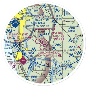 Hat Field (5N7) VFR Sectional Sticker (20 mile)