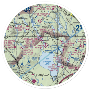 Brandy Pond Seaplane Base (5ME) VFR Sectional Sticker (30 mile)