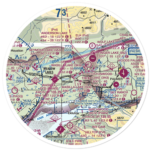 Wasilla Lake Seaplane Base (5L6) VFR Sectional Sticker (30 mile)
