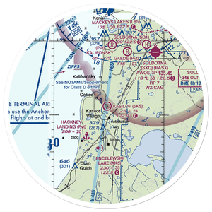 Kasilof Airport (5KS) VFR Sectional Sticker (30 mile)