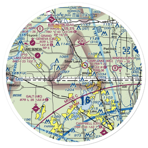 Westosha Airport (5K6) VFR Sectional Sticker (30 mile)