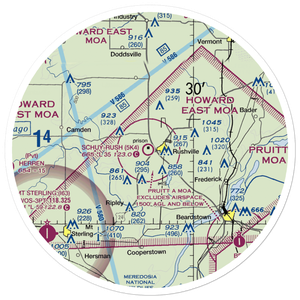 Schuy-Rush Airport (5K4) VFR Sectional Sticker (30 mile)
