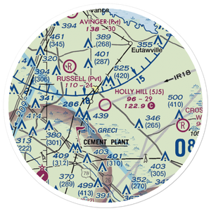 Holly Hill Airport (5J5) VFR Sectional Sticker (20 mile)