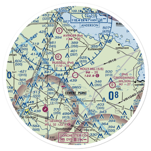 Holly Hill Airport (5J5) VFR Sectional Sticker (30 mile)