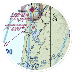 Siltcoos Lake Seaplane Base (5J2) VFR Sectional Sticker (20 mile)