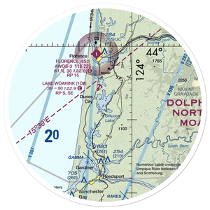 Siltcoos Lake Seaplane Base (5J2) VFR Sectional Sticker (30 mile)