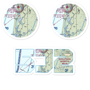 Siltcoos Lake Seaplane Base (5J2) VFR Sectional Sticker Pack