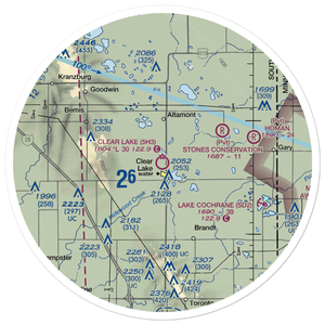 Clear Lake Municipal Airport (5H3) VFR Sectional Sticker (30 mile)