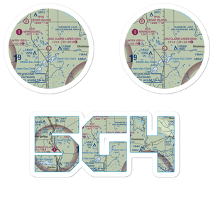 Eau Claire Lakes Airport (5G4) VFR Sectional Sticker Pack