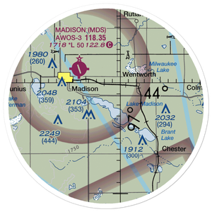 East Dakota Flying Club Seaplane Base (5G3) VFR Sectional Sticker (20 mile)