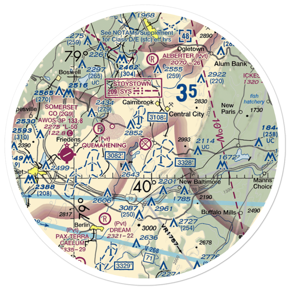 Indian Lake Airport (5G2) VFR Sectional Sticker (30 mile) 