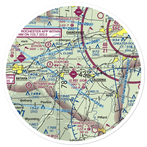 Le Roy Airport (5G0) VFR Sectional Sticker (30 mile)