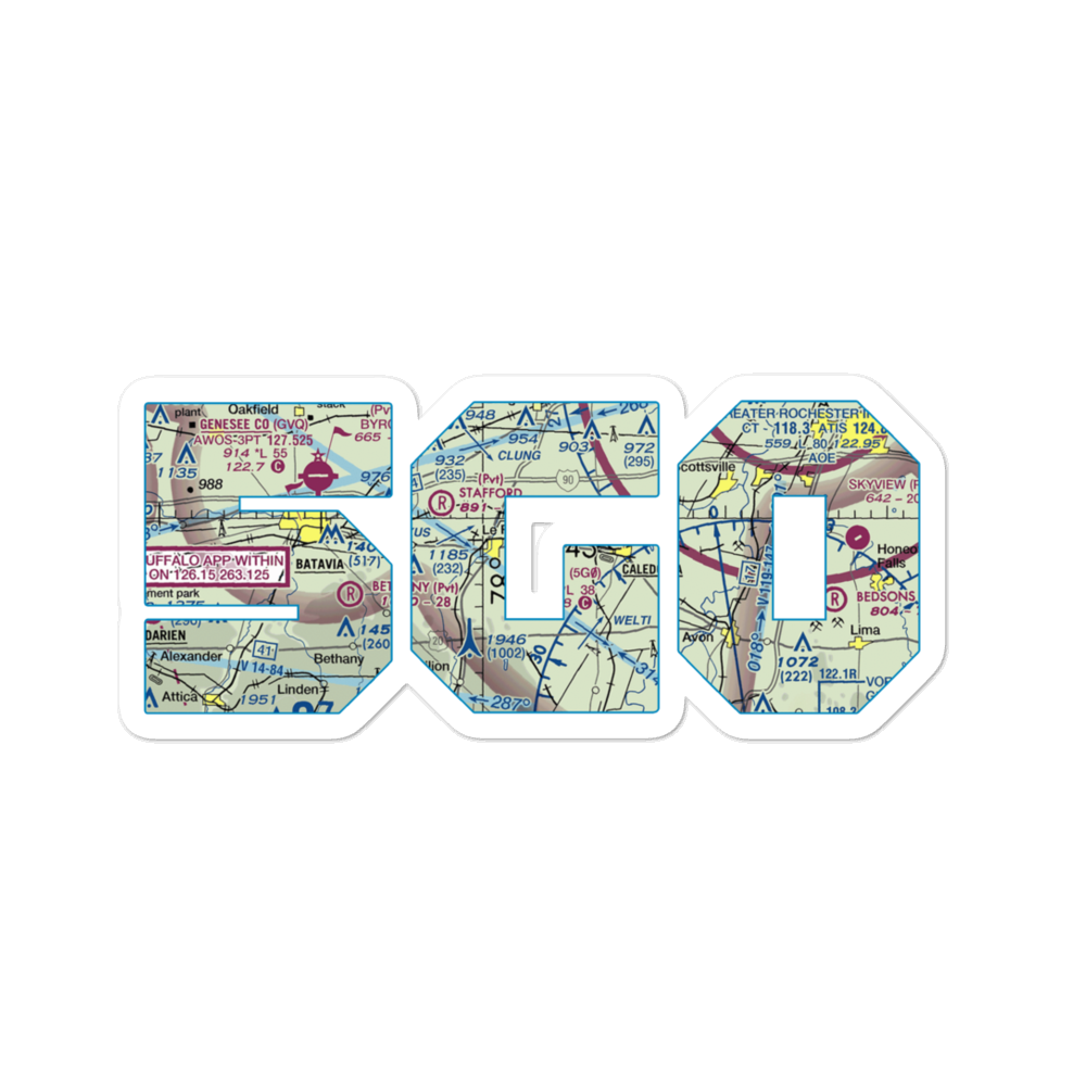 Le Roy Airport (5G0) VFR Sectional Sticker 