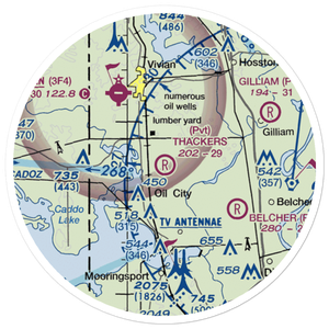 Thackers Airport (5F8) VFR Sectional Sticker (20 mile)
