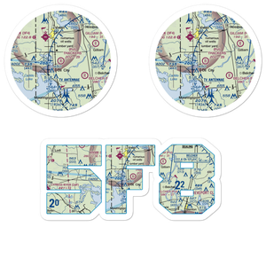 Thackers Airport (5F8) VFR Sectional Sticker Pack