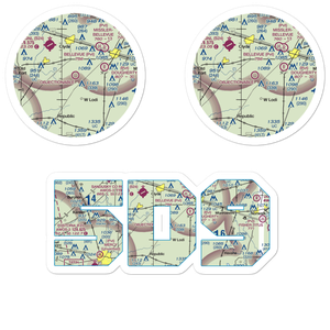 Bandit Field Airdrome Airport (5D9) VFR Sectional Sticker Pack