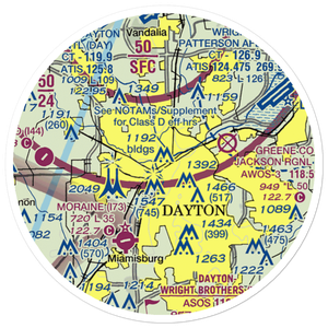 Dayton Transportation Center Heliport (5D7) VFR Sectional Sticker (20 mile)