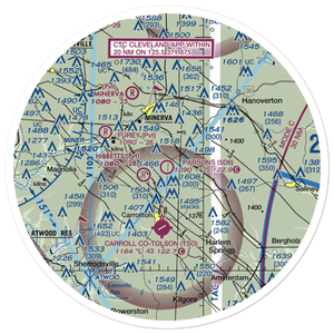 Parsons Airport (5D6) VFR Sectional Sticker (30 mile)