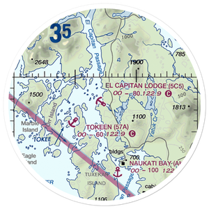 El Capitan Lodge Seaplane Base (5C5) VFR Sectional Sticker (20 mile)