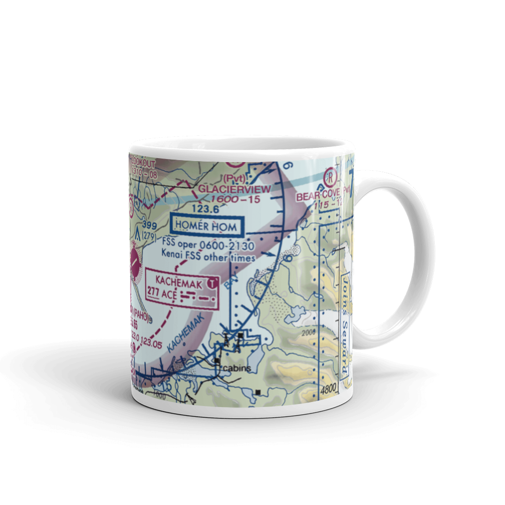 Homer-Beluga Lake Seaplane Base (5BL) VFR Sectional  Mug 
