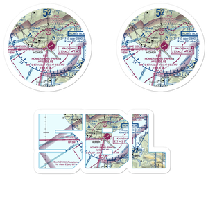 Homer-Beluga Lake Seaplane Base (5BL) VFR Sectional Sticker Pack