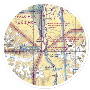 Black Rapids Airport (5BK) VFR Sectional Sticker (30 mile)