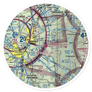 Rensselaer County Airport (5B7) VFR Sectional Sticker (30 mile)