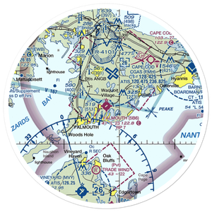 Falmouth Airpark (5B6) VFR Sectional Sticker (30 mile)