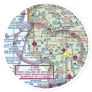 Fish River Seaplane Base (5AL) VFR Sectional Sticker (30 mile)