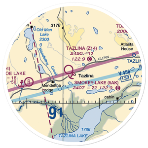 Tazlina /Smokey Lake/ Seaplane Base (5AK) VFR Sectional Sticker (20 mile)