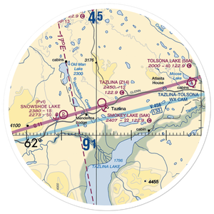 Tazlina /Smokey Lake/ Seaplane Base (5AK) VFR Sectional Sticker (30 mile)
