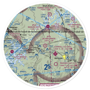 Silver Wings Field (5A5) VFR Sectional Sticker (30 mile)