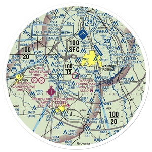 Warner Robins Air Park (5A2) VFR Sectional Sticker (30 mile)