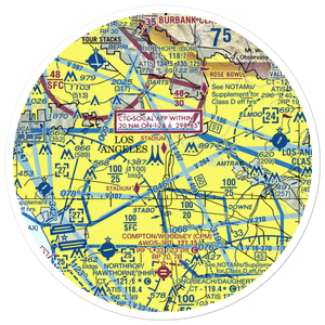 Los Angeles City Hall East Heliport (59L) VFR Sectional Sticker (30 mile)