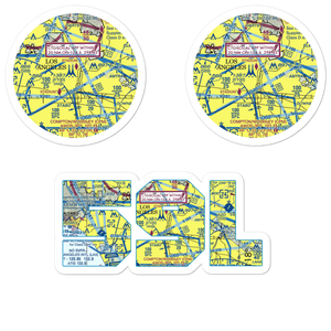 Los Angeles City Hall East Heliport (59L) VFR Sectional Sticker Pack