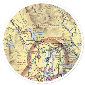 Whitefish Airport (58S) VFR Sectional Sticker (30 mile)