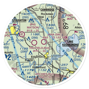 Jana Airport (58C) VFR Sectional Sticker (20 mile)