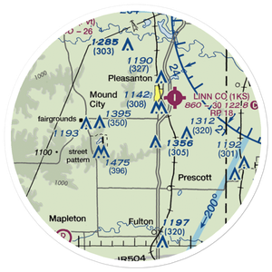 Gilmore Airport (57K) VFR Sectional Sticker (20 mile)