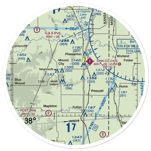 Gilmore Airport (57K) VFR Sectional Sticker (30 mile)